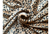 Fleece - flanel fleece vzor leopard